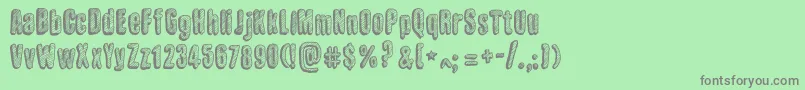 SketchWall Font – Gray Fonts on Green Background