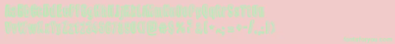 SketchWall Font – Green Fonts on Pink Background