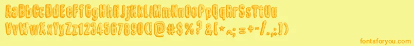 SketchWall Font – Orange Fonts on Yellow Background