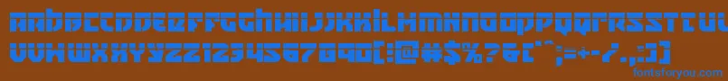 Crazyivanlaser Font – Blue Fonts on Brown Background