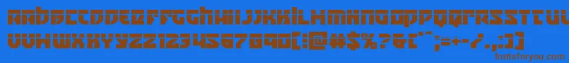 Crazyivanlaser Font – Brown Fonts on Blue Background