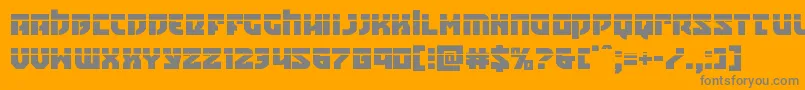 Crazyivanlaser Font – Gray Fonts on Orange Background