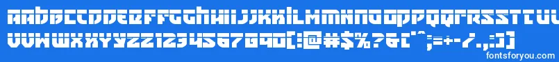 Crazyivanlaser Font – White Fonts on Blue Background