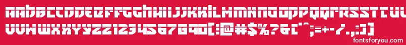 Crazyivanlaser Font – White Fonts on Red Background
