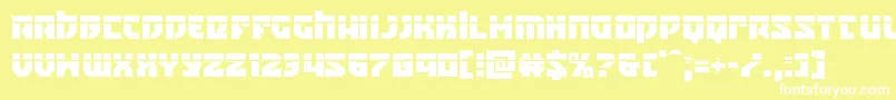 Crazyivanlaser Font – White Fonts on Yellow Background