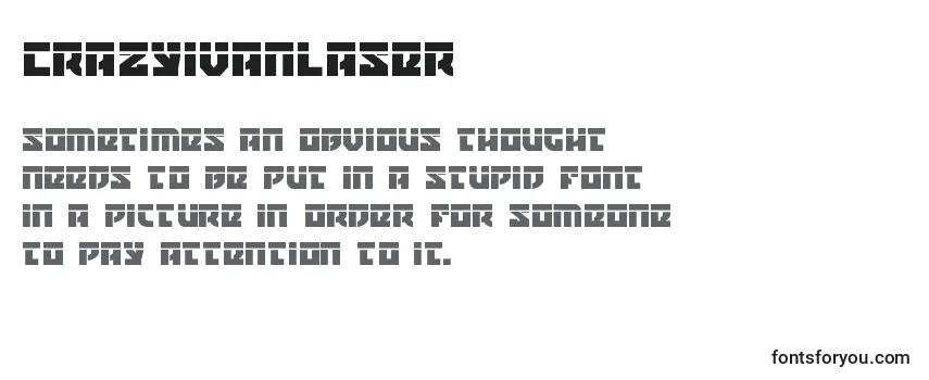 Review of the Crazyivanlaser Font