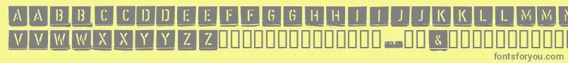 Malermeister Font – Gray Fonts on Yellow Background