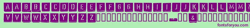 Malermeister Font – Purple Fonts on Green Background