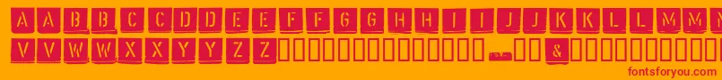 Malermeister Font – Red Fonts on Orange Background