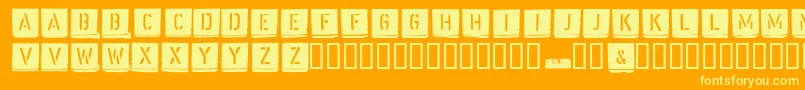 Malermeister Font – Yellow Fonts on Orange Background