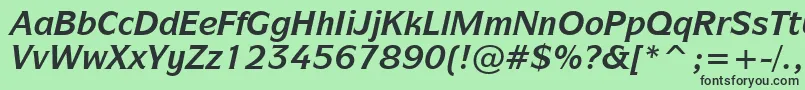 フォントSymbolItcBoldItalicBt – 緑の背景に黒い文字
