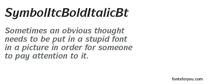 SymbolItcBoldItalicBt-fontti