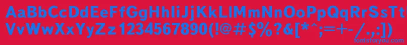 Textboo1 Font – Blue Fonts on Red Background