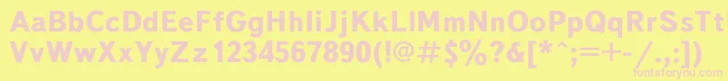 Textboo1 Font – Pink Fonts on Yellow Background