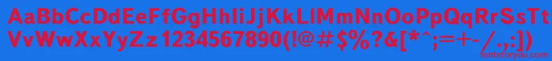 フォントTextboo1 – 赤い文字の青い背景