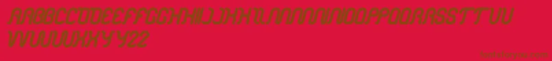 Fonte Electronic – fontes marrons em um fundo vermelho