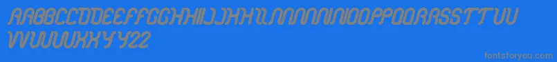 Electronic-Schriftart – Graue Schriften auf blauem Hintergrund