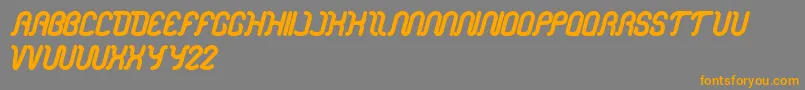 Electronic Font – Orange Fonts on Gray Background
