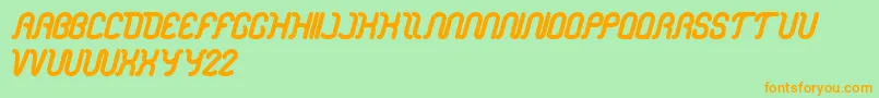 Electronic Font – Orange Fonts on Green Background