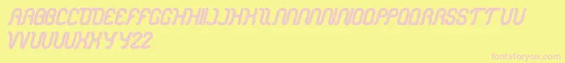 Electronic Font – Pink Fonts on Yellow Background