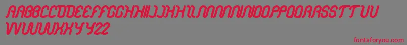 Electronic Font – Red Fonts on Gray Background