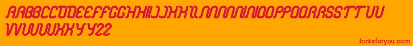 Electronic Font – Red Fonts on Orange Background