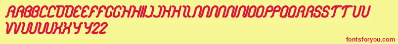 Electronic Font – Red Fonts on Yellow Background