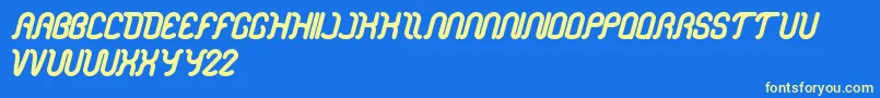 Electronic Font – Yellow Fonts on Blue Background
