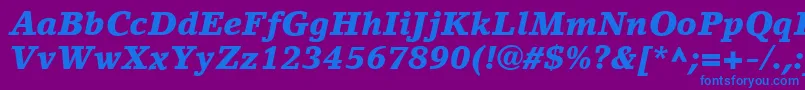 fuente LinoLetterLtBlackItalic – Fuentes Azules Sobre Fondo Morado