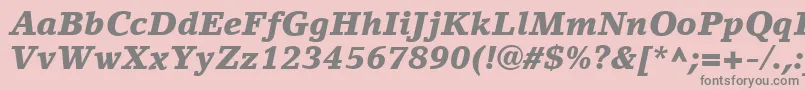 Saiba mais sobre a fonte LinoLetterLtBlackItalic Fonte LinoLetterLtBlackItalic – fontes cinzas em um fundo rosa