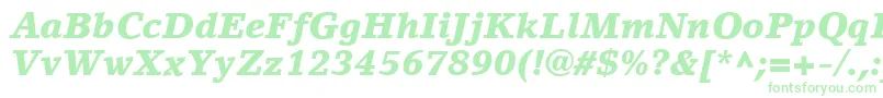 fuente LinoLetterLtBlackItalic – Fuentes Verdes Sobre Fondo Blanco