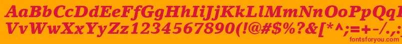 fuente LinoLetterLtBlackItalic – Fuentes Rojas Sobre Fondo Naranja