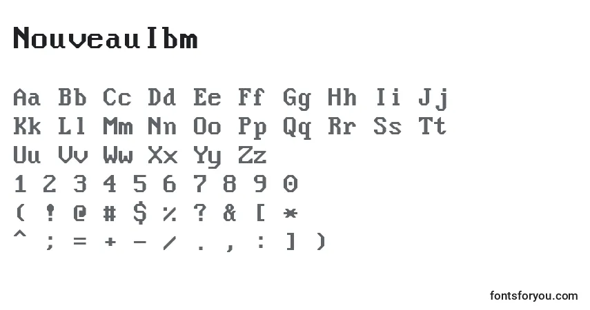 Шрифт NouveauIbm – алфавит, цифры, специальные символы