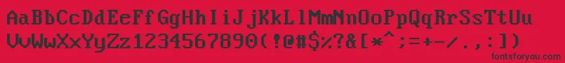 fuente NouveauIbm – Fuentes Negras Sobre Fondo Rojo