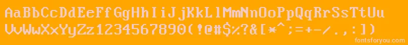 NouveauIbm Font – Pink Fonts on Orange Background