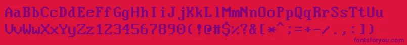 NouveauIbm Font – Purple Fonts on Red Background