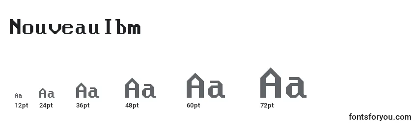 Размеры шрифта NouveauIbm