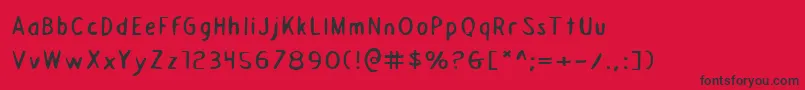 DraftingTableExpanded Font – Black Fonts on Red Background