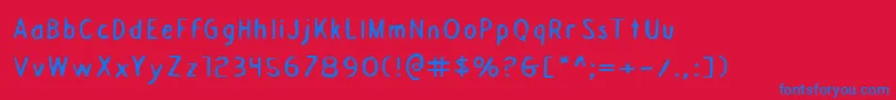 DraftingTableExpanded Font – Blue Fonts on Red Background