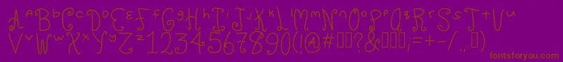 Chuckles Font – Brown Fonts on Purple Background