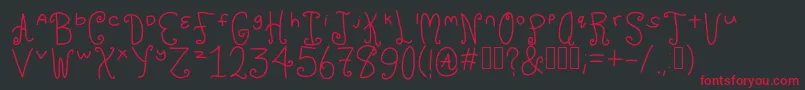 Chuckles Font – Red Fonts on Black Background