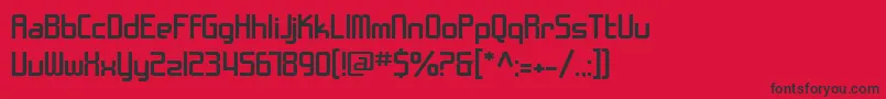 SfChromeFendersExtended Font – Black Fonts on Red Background