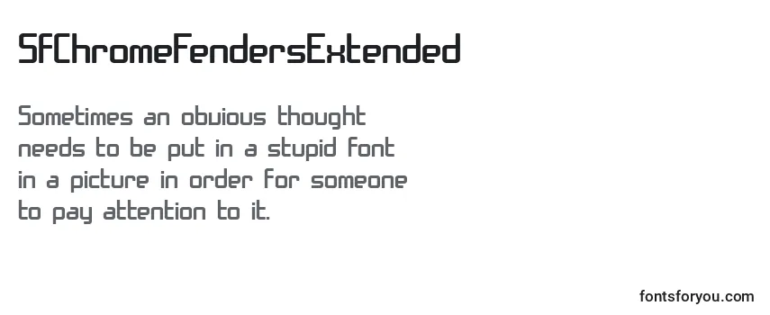 SfChromeFendersExtended Font