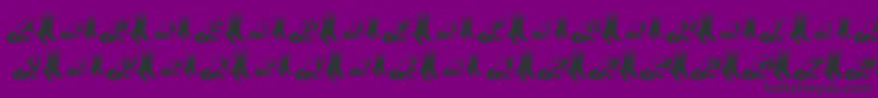 FerretBodyNormal-Schriftart – Schwarze Schriften auf violettem Hintergrund