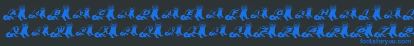FerretBodyNormal Font – Blue Fonts on Black Background