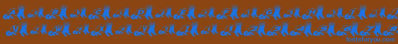 FerretBodyNormal Font – Blue Fonts on Brown Background