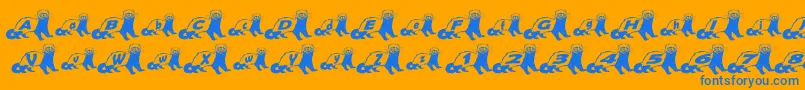 FerretBodyNormal Font – Blue Fonts on Orange Background