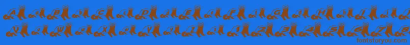 FerretBodyNormal Font – Brown Fonts on Blue Background