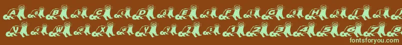 Шрифт FerretBodyNormal – зелёные шрифты на коричневом фоне
