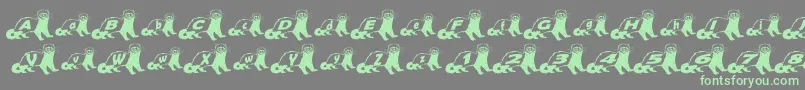 FerretBodyNormal Font – Green Fonts on Gray Background